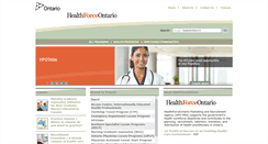 Desktop Screenshot of healthforceontario.ca