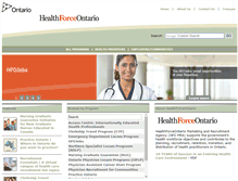 Tablet Screenshot of healthforceontario.ca